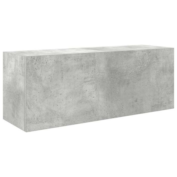 Armoire murale de bain gris béton 80x25x30 cm bois d'ingénierie - Photo n°2