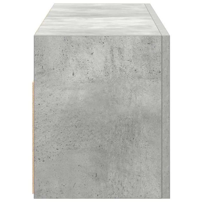 Armoire murale de bain gris béton 80x25x30 cm bois d'ingénierie - Photo n°6