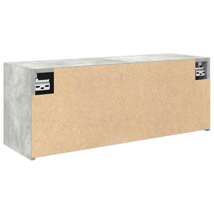 Armoire murale de bain gris béton 80x25x30 cm bois d'ingénierie - Photo n°7