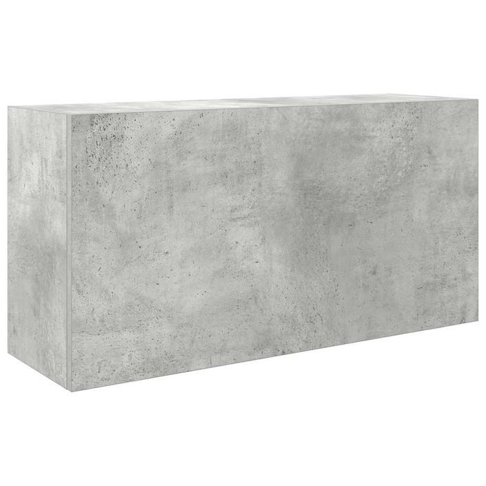 Armoire murale de bain gris béton 80x25x40 cm bois d'ingénierie - Photo n°2