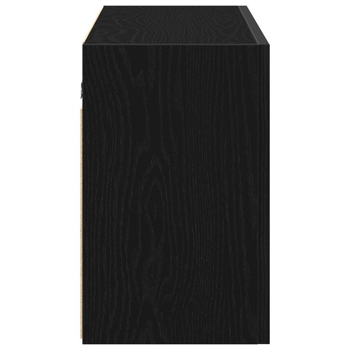 Armoire murale de bain noir 100x25x40 cm bois d'ingénierie - Photo n°6