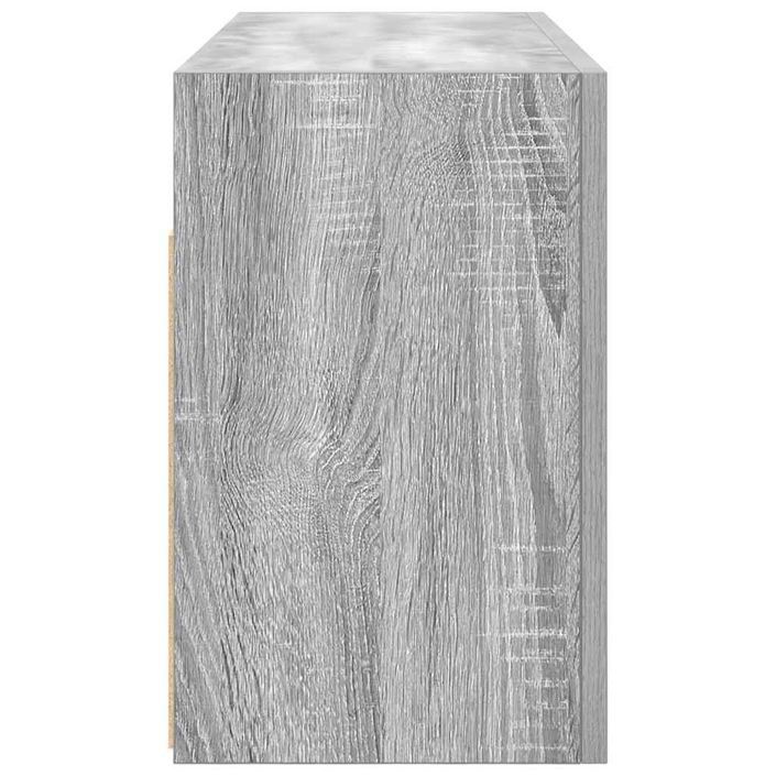 Armoire murale de bain sonoma gris 80x25x40cm bois d'ingénierie - Photo n°6