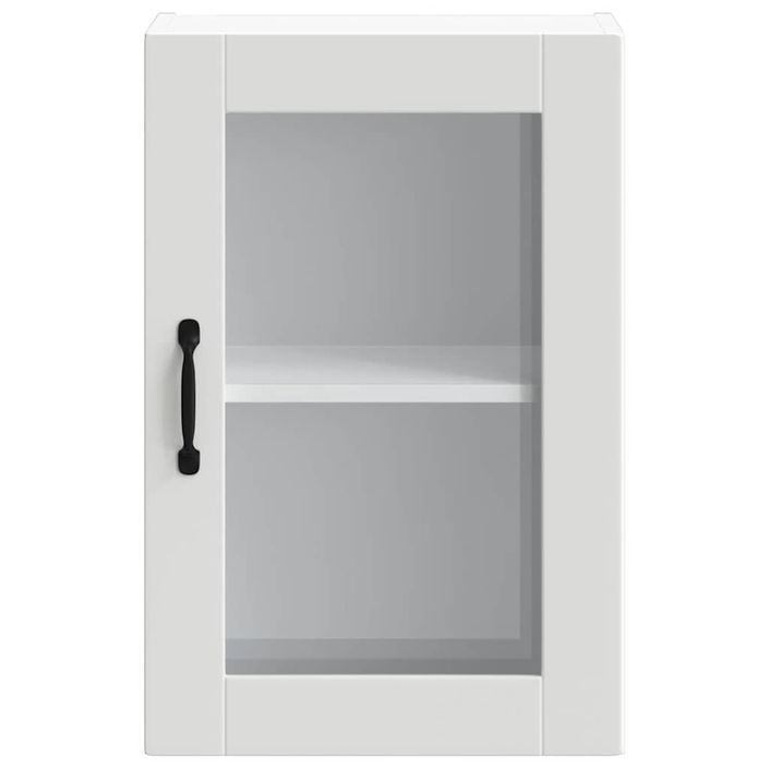 Armoire murale de cuisine avec porte en verre Porto blanc - Photo n°6