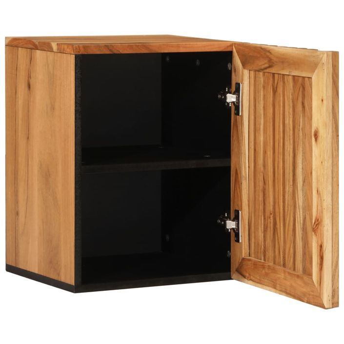 Armoire murale de salle de bain 38x34x48cm bois massif d'acacia - Photo n°2