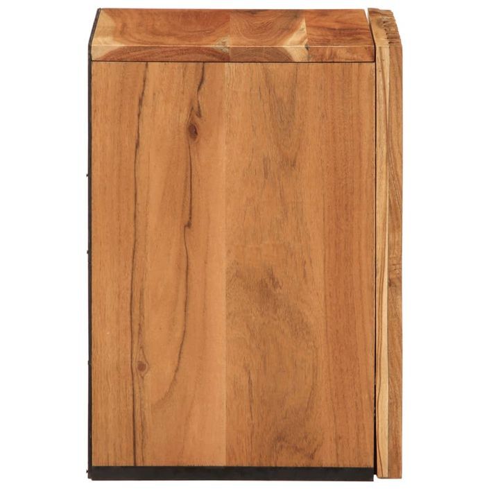 Armoire murale de salle de bain 38x34x48cm bois massif d'acacia - Photo n°4