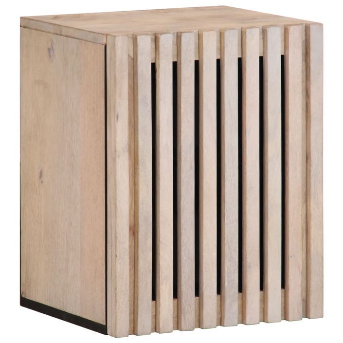 Armoire murale de salle de bain 38x34x48cm bois massif manguier - Photo n°1