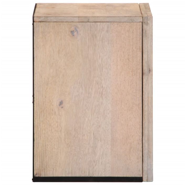 Armoire murale de salle de bain 38x34x48cm bois massif manguier - Photo n°4