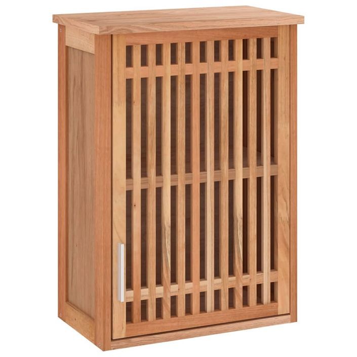 Armoire murale de salle de bain 42x23x60cm Bois massif de noyer - Photo n°2