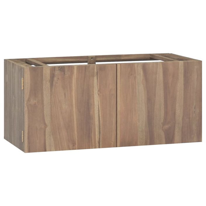 Armoire murale de salle de bain 90x39x40 cm Bois de teck massif - Photo n°1