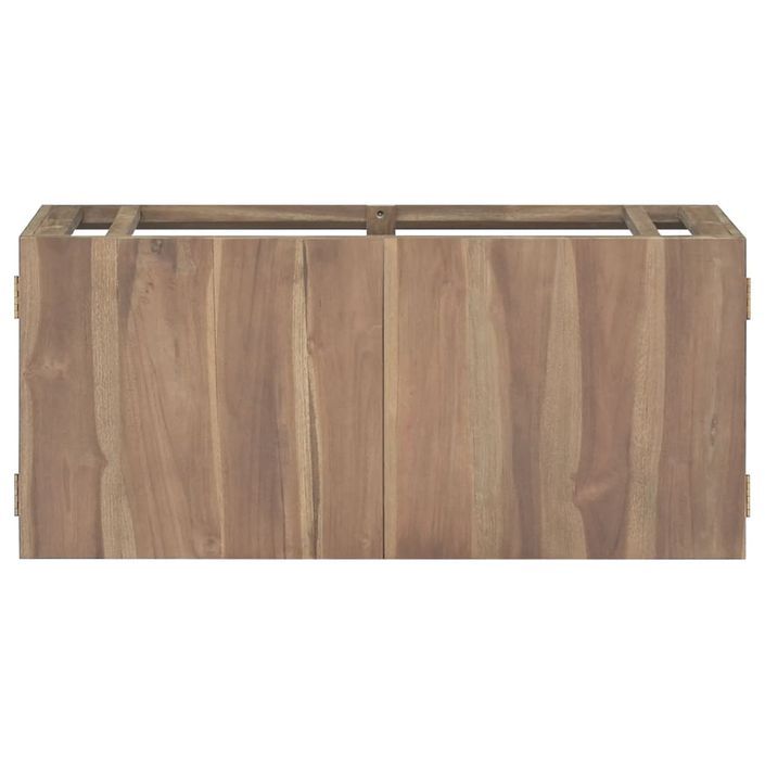 Armoire murale de salle de bain 90x39x40 cm Bois de teck massif - Photo n°2