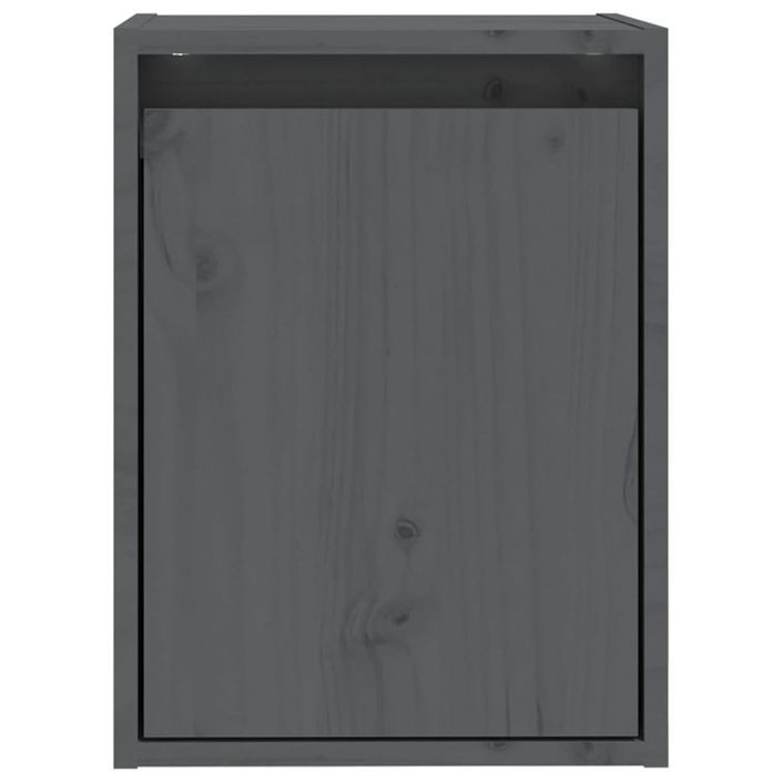 Armoire murale Gris 30x30x40 cm Bois de pin massif - Photo n°5