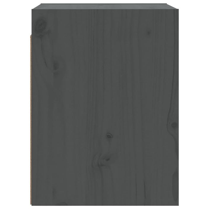 Armoire murale Gris 30x30x40 cm Bois de pin massif - Photo n°6