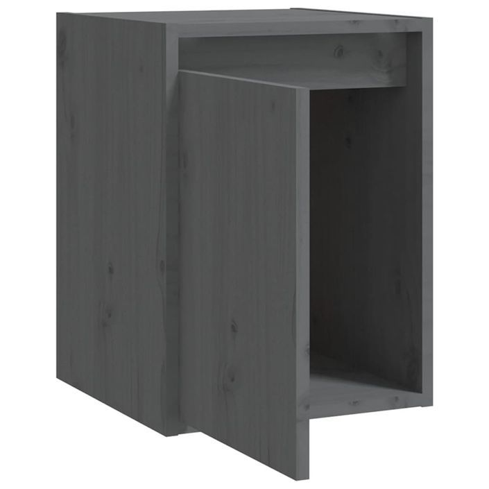 Armoire murale Gris 30x30x40 cm Bois de pin massif - Photo n°7