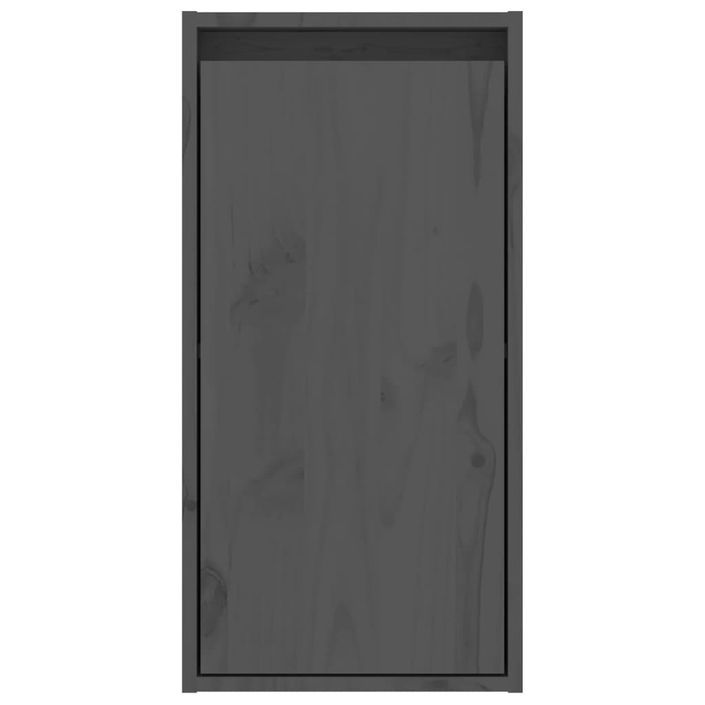 Armoire murale Gris 30x30x60 cm Bois de pin massif - Photo n°5