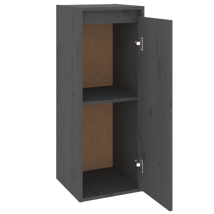 Armoire murale Gris 30x30x80 cm Bois de pin massif - Photo n°6