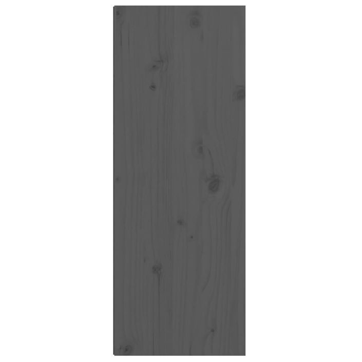 Armoire murale Gris 30x30x80 cm Bois de pin massif - Photo n°7