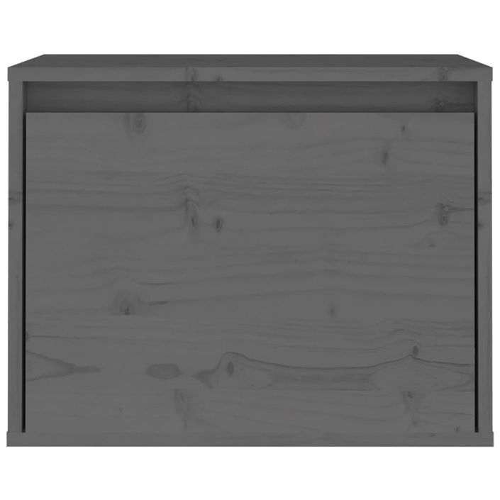 Armoire murale Gris 45x30x35 cm Bois de pin massif - Photo n°5