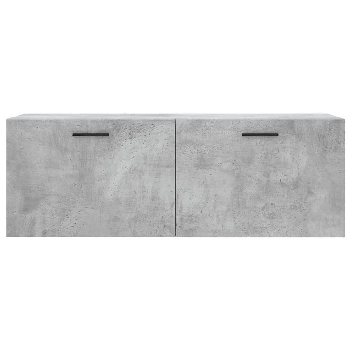 Armoire murale gris béton 100x36,5x35 cm bois d'ingénierie - Photo n°5