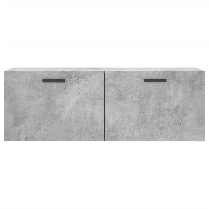 Armoire murale gris béton 100x36,5x35 cm bois d'ingénierie - Photo n°5