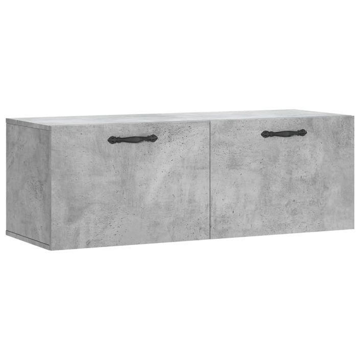 Armoire murale gris béton 100x36,5x35 cm bois d'ingénierie - Photo n°1