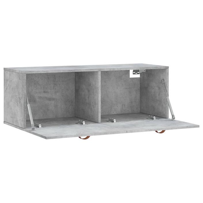 Armoire murale gris béton 100x36,5x35 cm bois d'ingénierie - Photo n°6