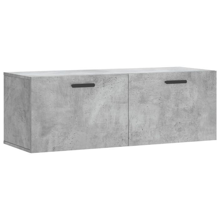 Armoire murale gris béton 100x36,5x35 cm bois d'ingénierie - Photo n°2