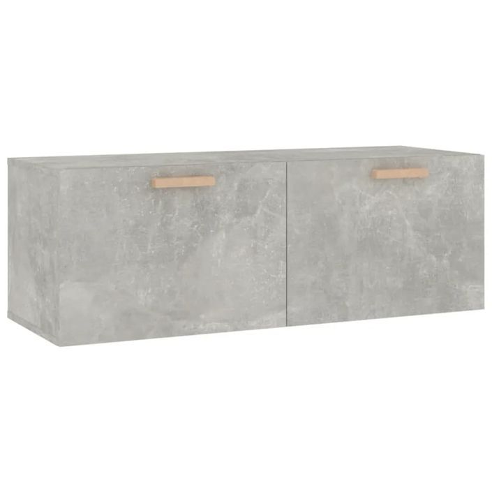 Armoire murale Gris béton 100x36,5x35 cm Bois d'ingénierie - Photo n°2