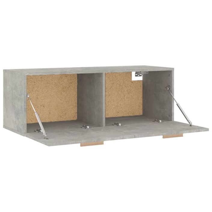 Armoire murale Gris béton 100x36,5x35 cm Bois d'ingénierie - Photo n°7