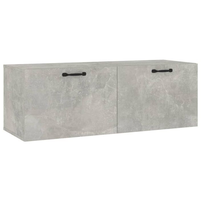 Armoire murale Gris béton 100x36,5x35 cm Bois d'ingénierie - Photo n°2