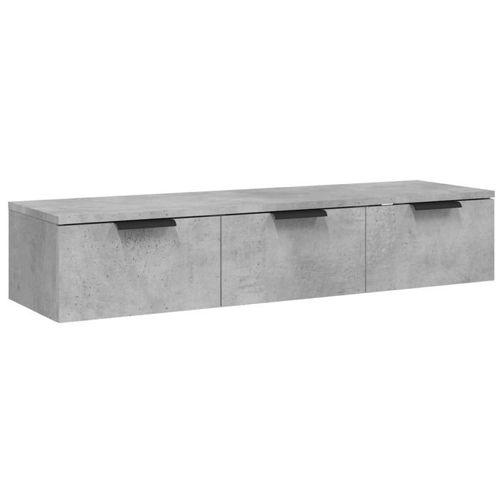 Armoire murale Gris béton 102x30x20 cm Bois d'ingénierie - Photo n°2