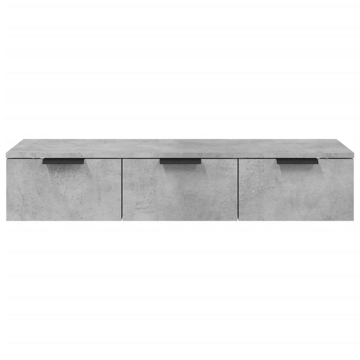 Armoire murale Gris béton 102x30x20 cm Bois d'ingénierie - Photo n°5