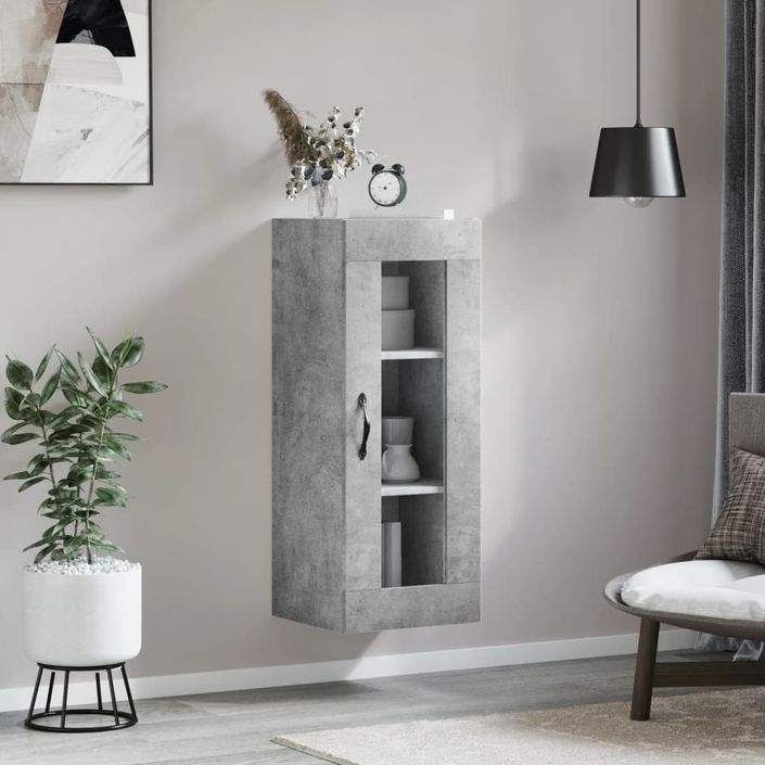 Armoire murale gris béton 34,5x34x90 cm - Photo n°2