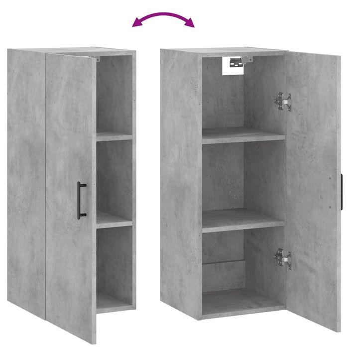 Armoire murale gris béton 34,5x34x90 cm - Photo n°10