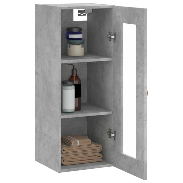 Armoire murale gris béton 34,5x34x90 cm - Photo n°5