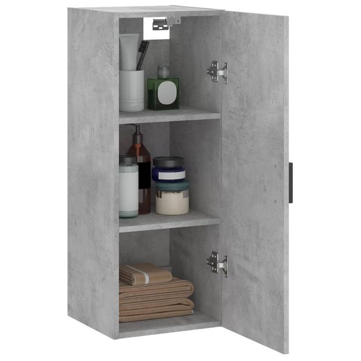 Armoire murale gris béton 34,5x34x90 cm - Photo n°5