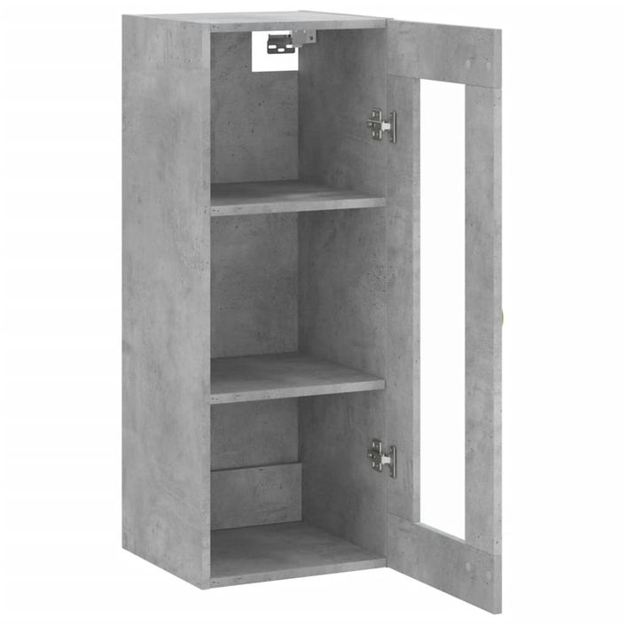 Armoire murale gris béton 34,5x34x90 cm - Photo n°7