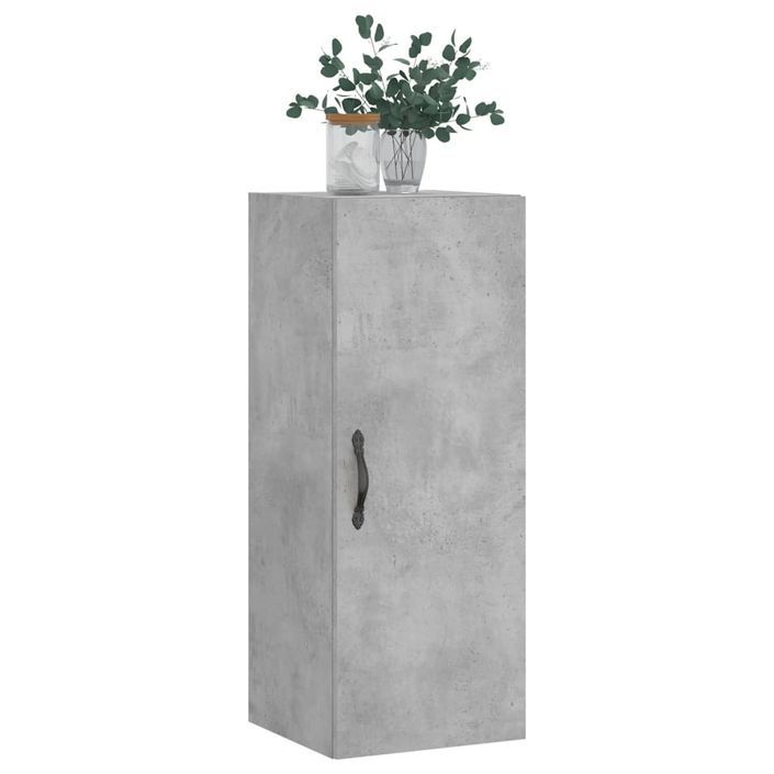 Armoire murale gris béton 34,5x34x90 cm bois d'ingénierie - Photo n°3