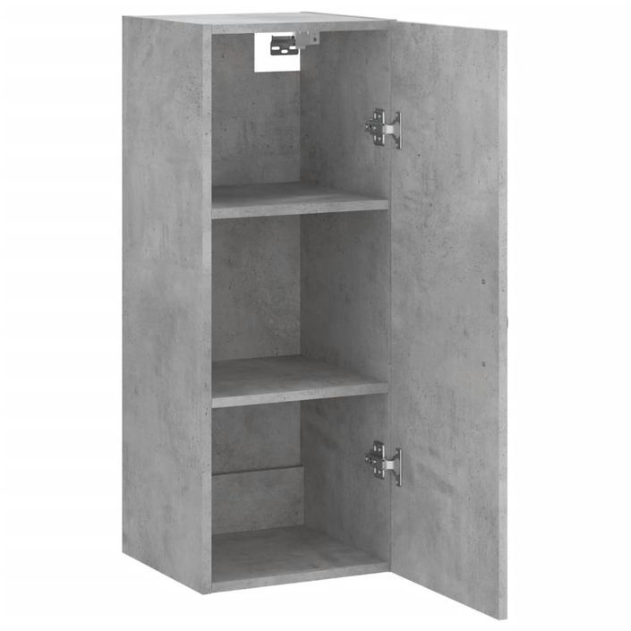 Armoire murale gris béton 34,5x34x90 cm bois d'ingénierie - Photo n°5