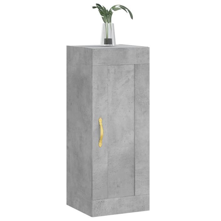 Armoire murale gris béton 34,5x34x90 cm bois d'ingénierie - Photo n°3