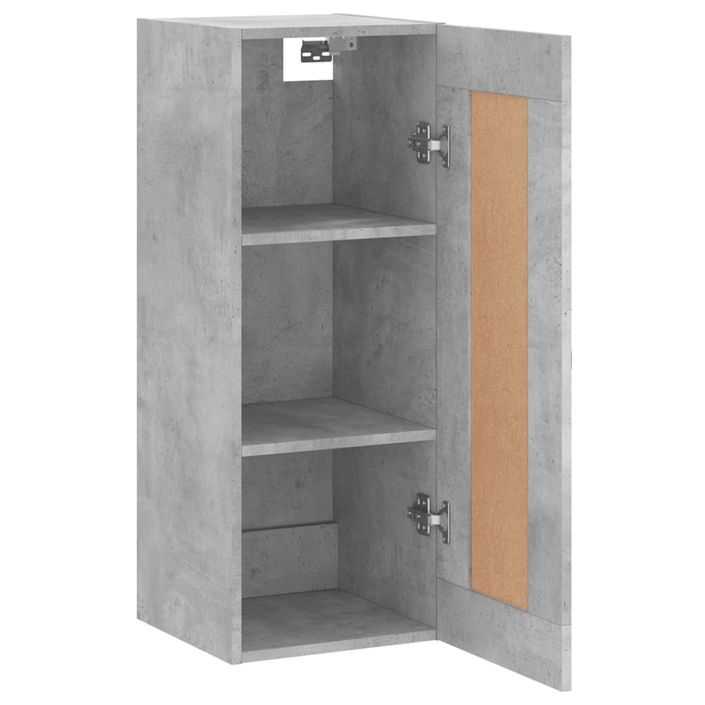 Armoire murale gris béton 34,5x34x90 cm bois d'ingénierie - Photo n°5