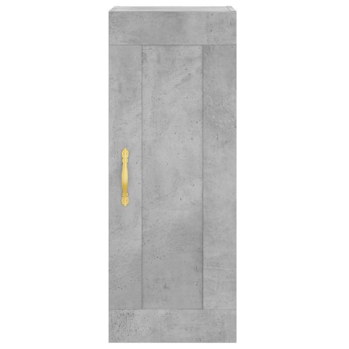 Armoire murale gris béton 34,5x34x90 cm bois d'ingénierie - Photo n°6