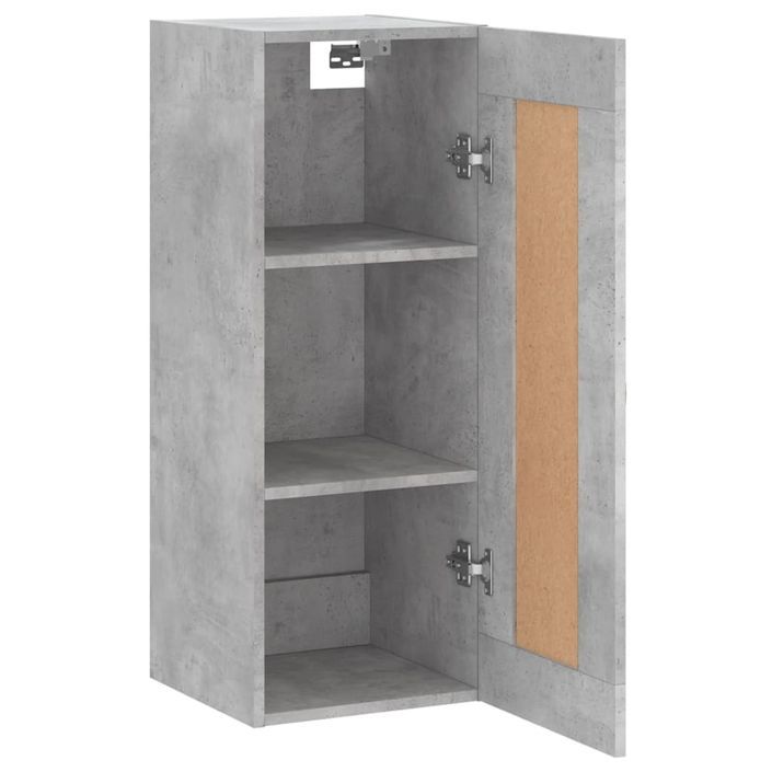 Armoire murale gris béton 34,5x34x90 cm bois d'ingénierie - Photo n°6