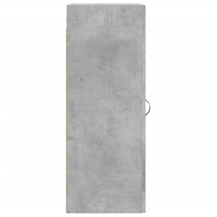 Armoire murale gris béton 34,5x34x90 cm bois d'ingénierie - Photo n°8