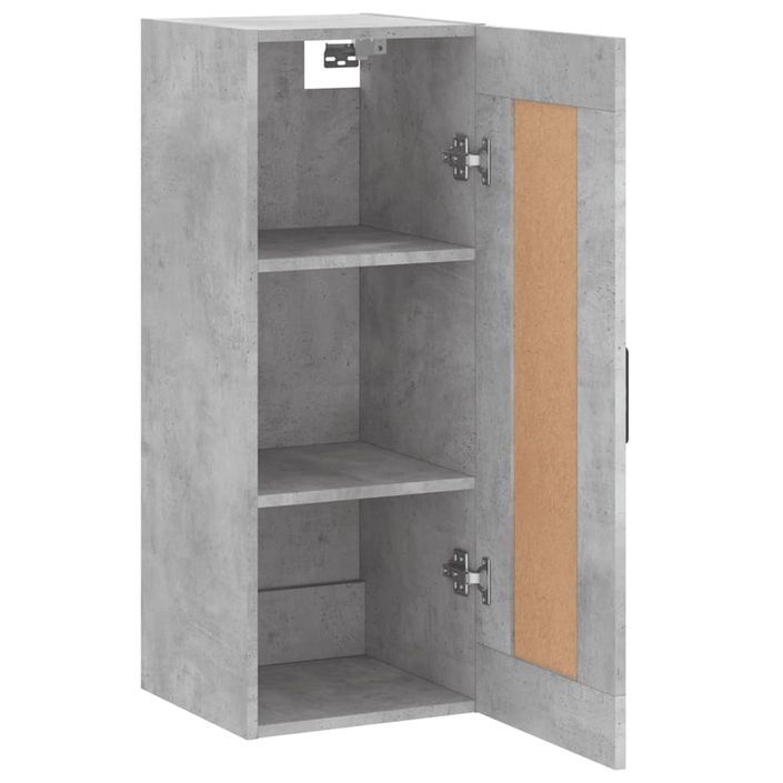 Armoire murale gris béton 34,5x34x90 cm bois d'ingénierie - Photo n°6