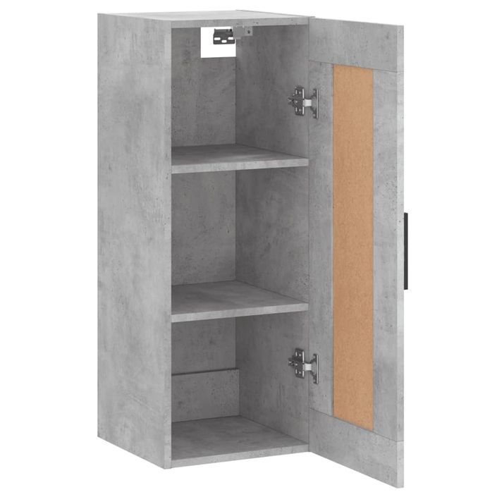 Armoire murale gris béton 34,5x34x90 cm bois d'ingénierie - Photo n°7