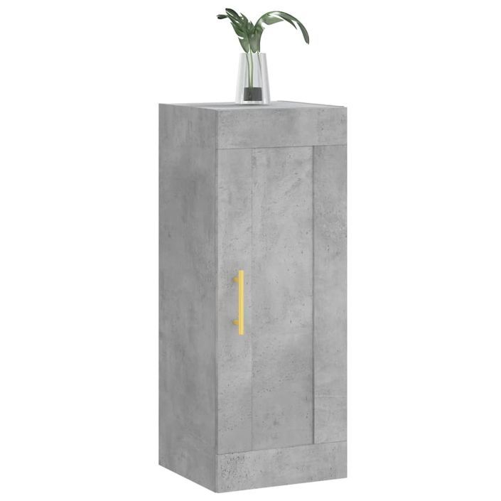 Armoire murale gris béton 34,5x34x90 cm bois d'ingénierie - Photo n°4