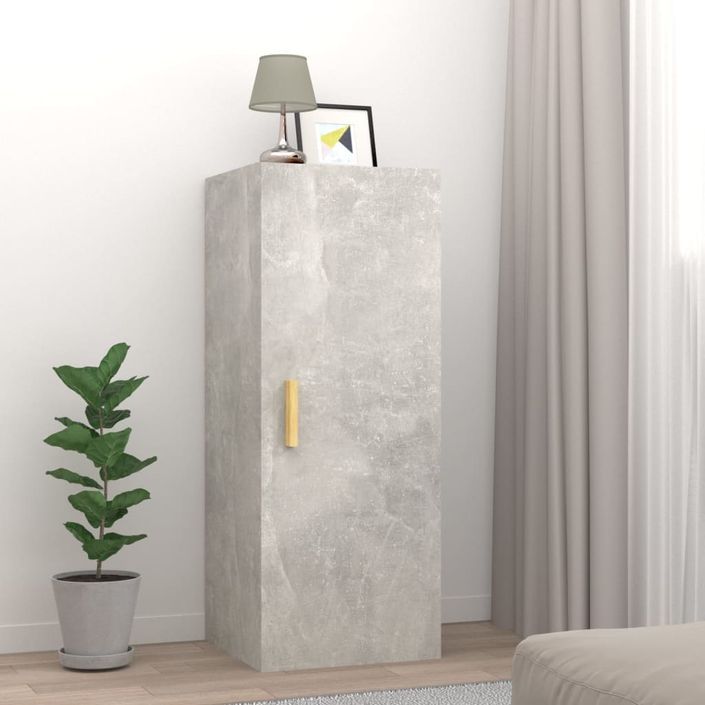 Armoire murale Gris béton 34,5x34x90 cm Bois d'ingénierie - Photo n°1