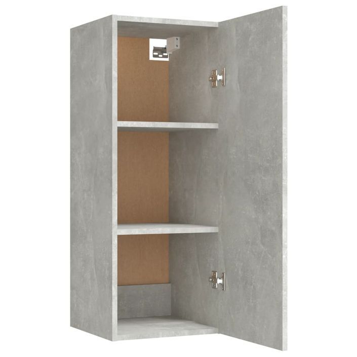 Armoire murale Gris béton 34,5x34x90 cm Bois d'ingénierie - Photo n°7