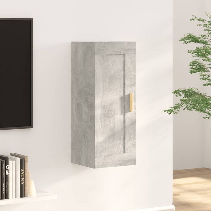 Armoire murale Gris béton 35x34x90 cm Bois d'ingénierie - Photo n°1