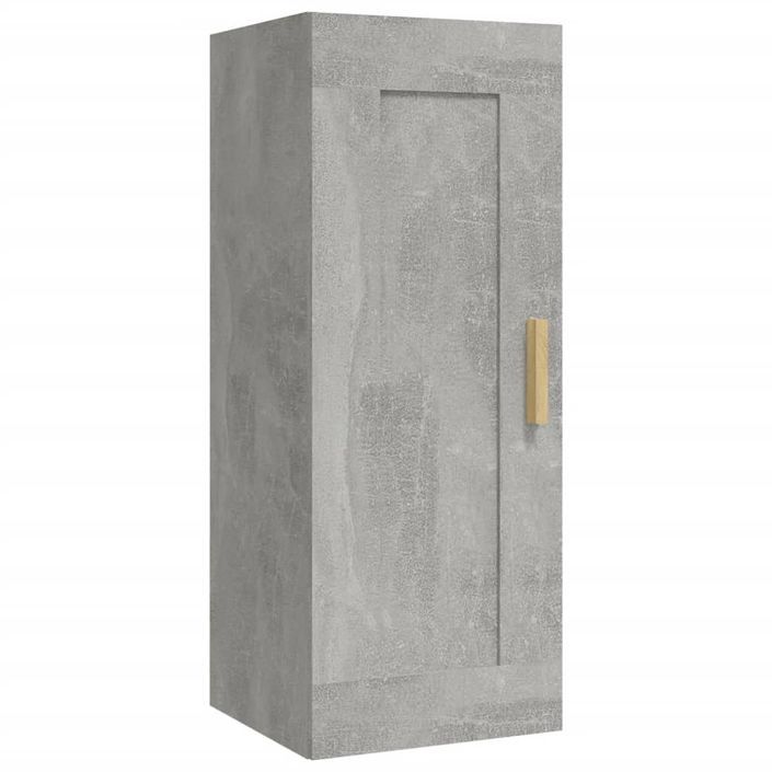 Armoire murale Gris béton 35x34x90 cm Bois d'ingénierie - Photo n°2